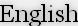 English